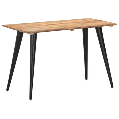 Dealsmate  Dining Table with Live Edges 120x60x75 cm Solid Acacia Wood