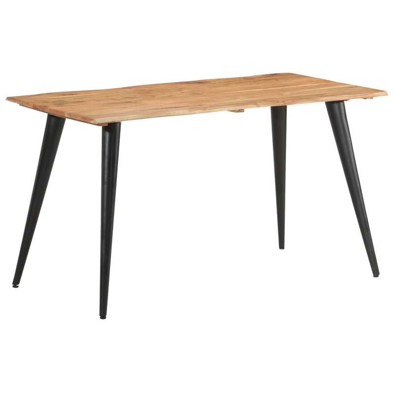 Dealsmate  Dining Table with Live Edges 140x60x75 cm Solid Acacia Wood
