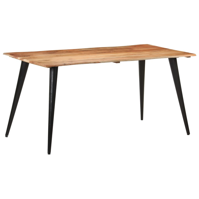 Dealsmate  Dining Table with Live Edges 160x80x75 cm Solid Acacia Wood