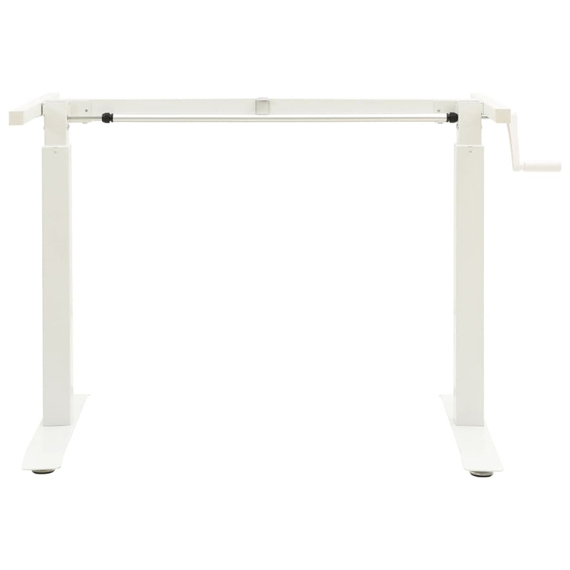 Dealsmate  Manual Height Adjustable Standing Desk Frame Hand Crank White