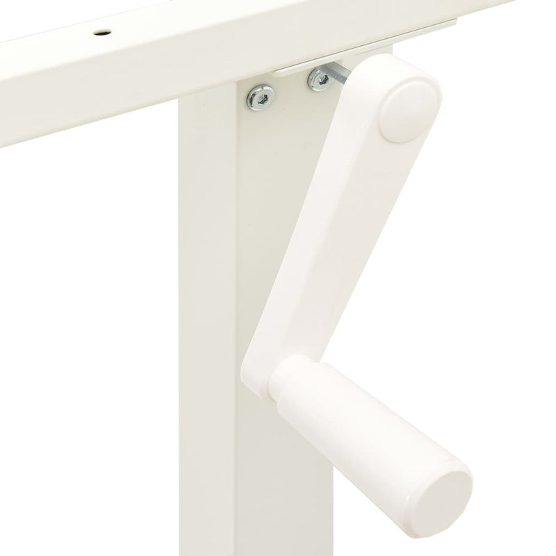 Dealsmate  Manual Height Adjustable Standing Desk Frame Hand Crank White