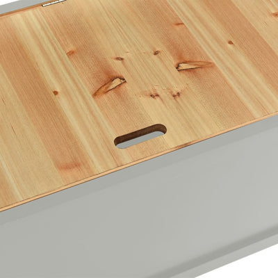 Dealsmate  Storage Bench 126 cm Grey Solid Fir Wood
