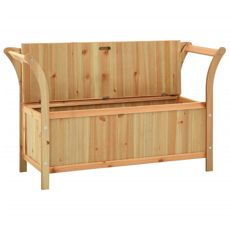 Dealsmate  Storage Bench 126 cm Light Wood Solid Fir Wood