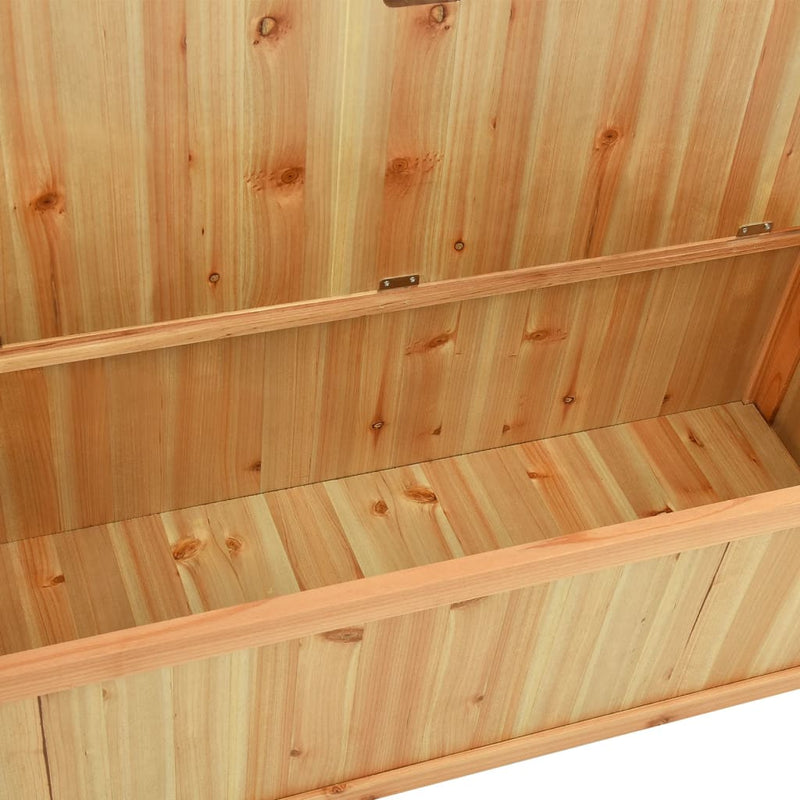 Dealsmate  Storage Bench 126 cm Light Wood Solid Fir Wood