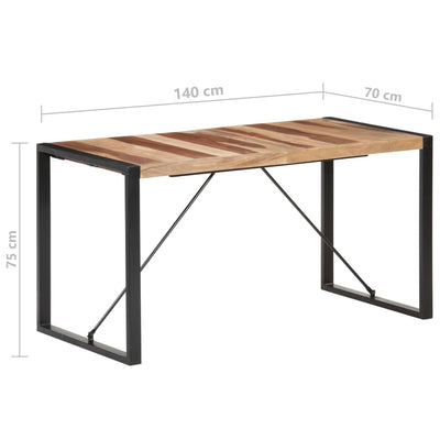 Dealsmate  Dining Table 140x70x75 cm Solid Wood with Sheesham Finish