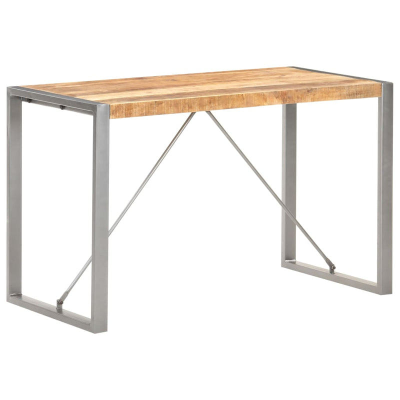 Dealsmate  Dining Table 120x60x75 cm Solid Rough Mango Wood