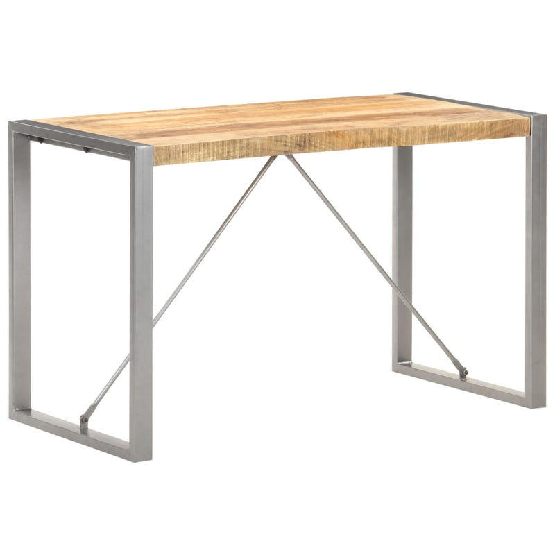 Dealsmate  Dining Table 120x60x75 cm Solid Rough Mango Wood