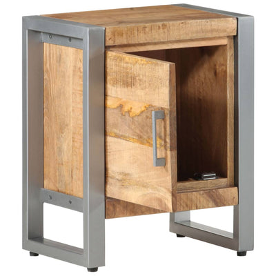 Dealsmate  Bedside Cabinet 40x30x50 cm Rough Mango Wood