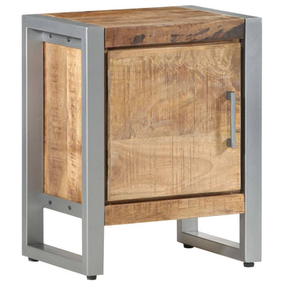 Dealsmate  Bedside Cabinet 40x30x50 cm Rough Mango Wood
