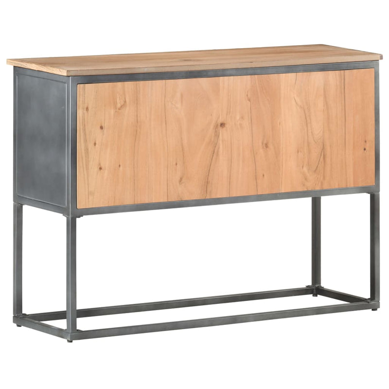 Dealsmate  Sideboard Grey 100x30x70 cm Solid Acacia Wood