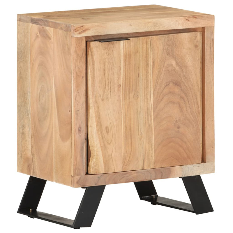 Dealsmate  Bedside Cabinet 40x30x50 cm Solid Acacia Wood with Live Edges