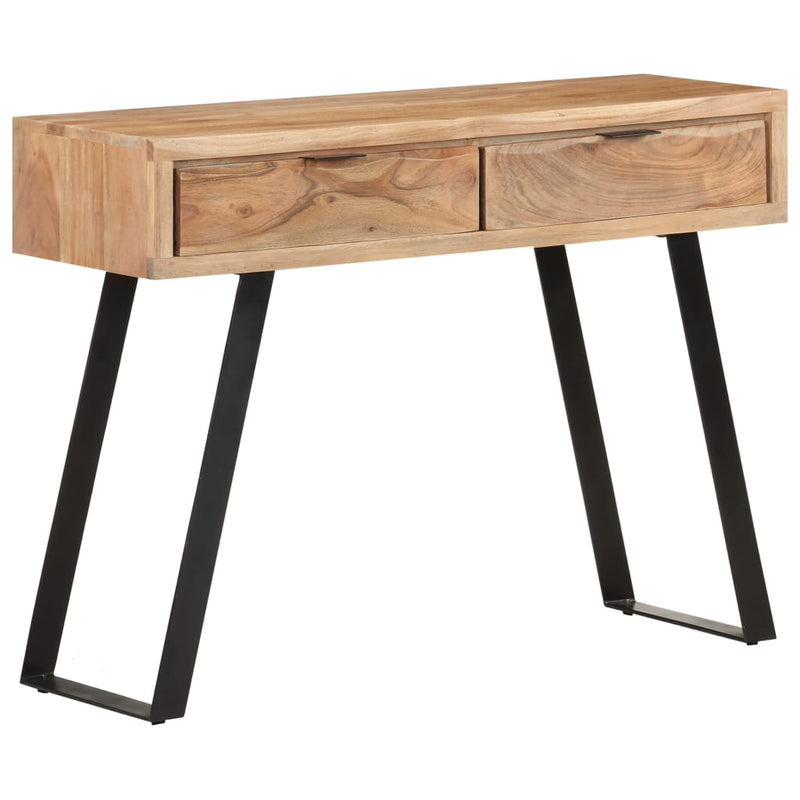 Dealsmate  Console Table 100x35x76 cm Solid Acacia Wood with Live Edges