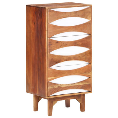 Dealsmate  Chest of Drawers 43.5x35x90 cm Solid Acacia Wood