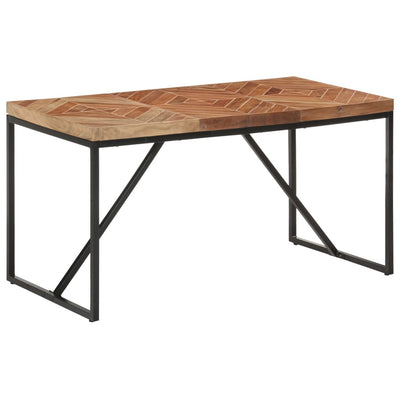 Dealsmate  Dining Table 140x70x76 cm Solid Acacia and Mango Wood