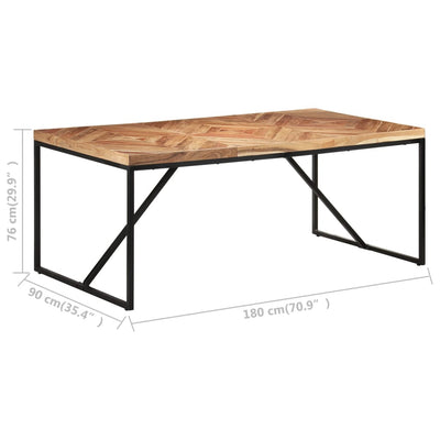 Dealsmate  Dining Table 180x90x76 cm Solid Acacia and Mango Wood
