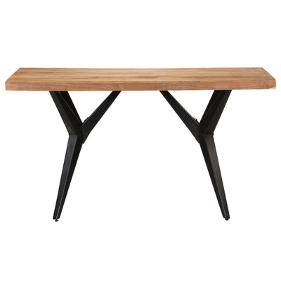 Dealsmate  Dining Table 140x70x76 cm Solid Acacia Wood
