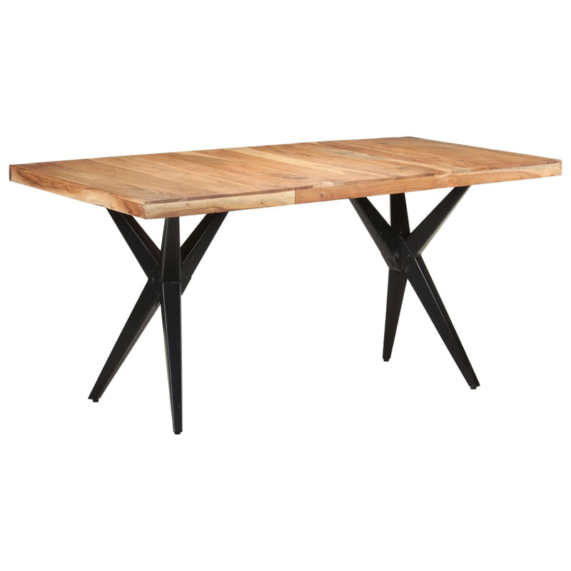 Dealsmate  Dining Table 160x80x76 cm Solid Acacia Wood
