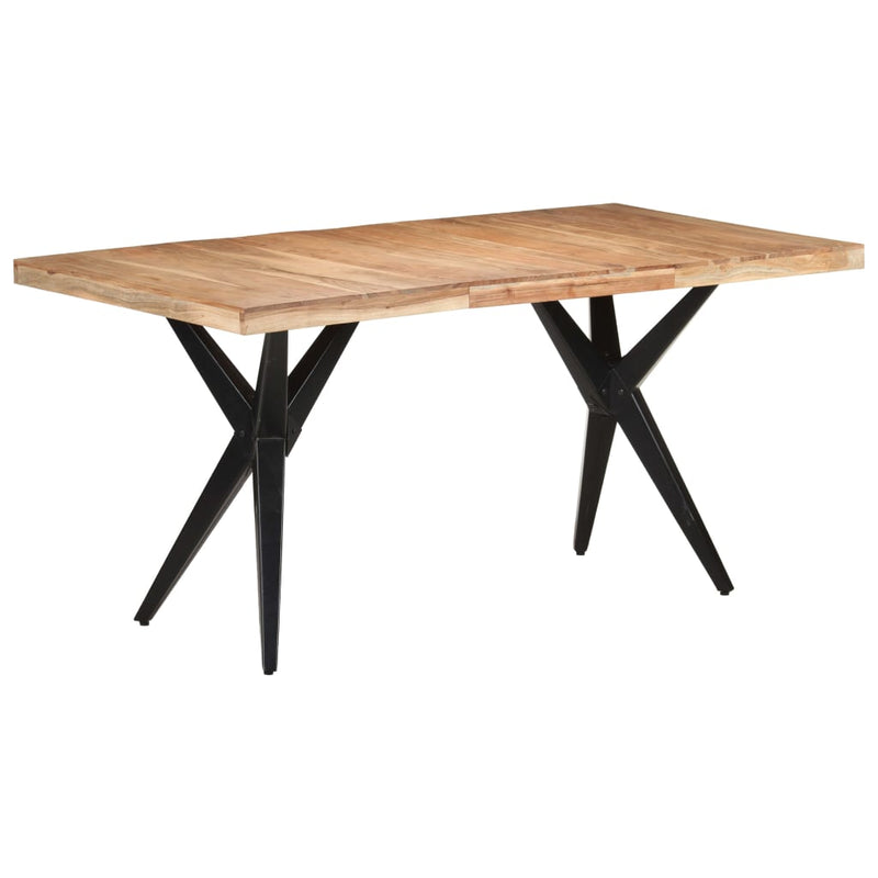 Dealsmate  Dining Table 160x80x76 cm Solid Acacia Wood