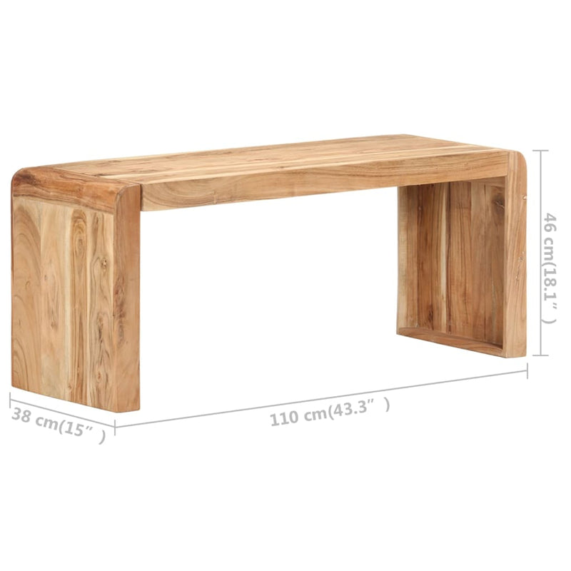 Dealsmate  Bench 110x38x46 cm Solid Acacia Wood