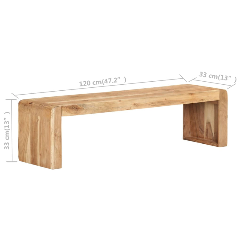 Dealsmate  TV Cabinet 120x33x33 cm Solid Acacia Wood