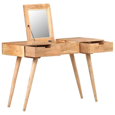 Dealsmate  Dressing Table with Mirror 112x45x76 cm Solid Acacia Wood