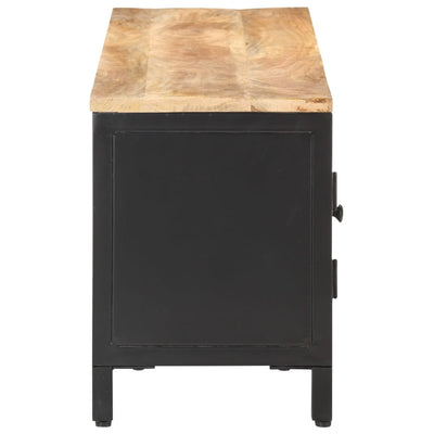 Dealsmate  TV Cabinet 120x30x40 cm Solid Rough Mango Wood