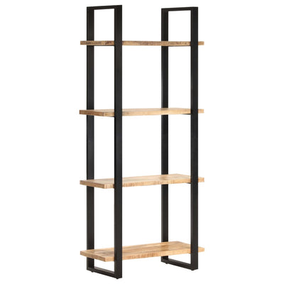 Dealsmate  4-Tier Bookcase 80x40x180 cm Rough Mango Wood
