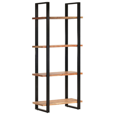 Dealsmate  4-Tier Bookcase 80x40x180 cm Solid Acacia Wood