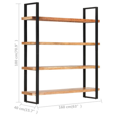 Dealsmate  4-Tier Bookcase 160x40x180 cm Solid Acacia Wood