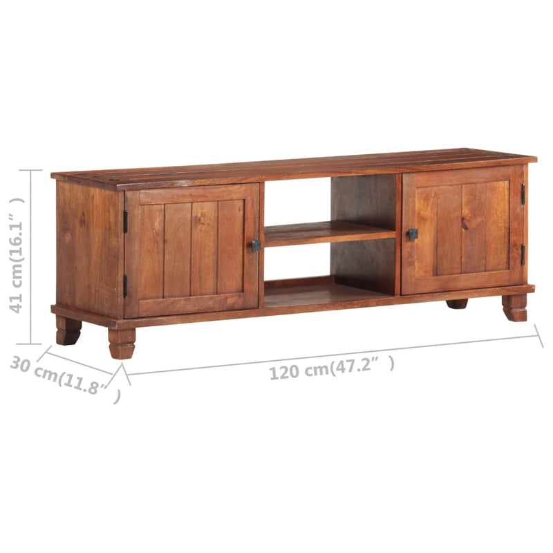 Dealsmate  TV Cabinet Honey Brown 120x30x41 cm Solid Acacia Wood