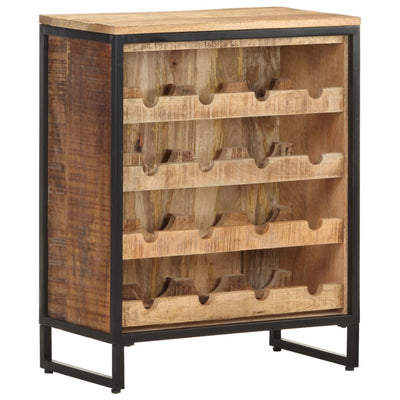 Dealsmate  Wine Cabinet 62x33x78.5 cm Rough Mango Wood
