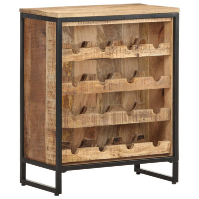 Dealsmate  Wine Cabinet 62x33x78.5 cm Rough Mango Wood