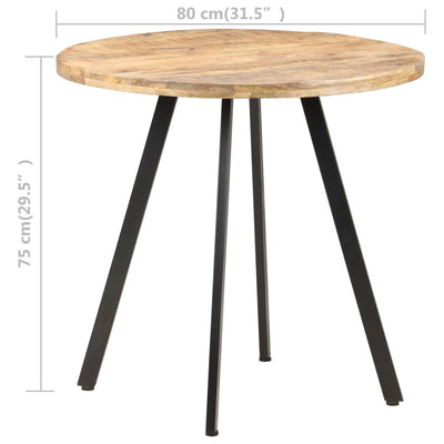 Dealsmate  Dining Table 80 cm Rough Mango Wood