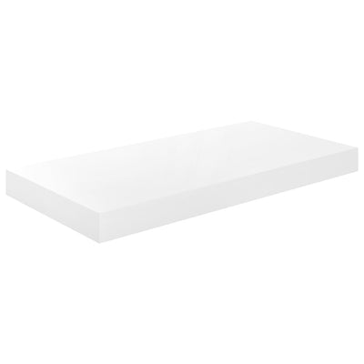Dealsmate  Floating Wall Shelf High Gloss White 50x23x3.8 cm MDF