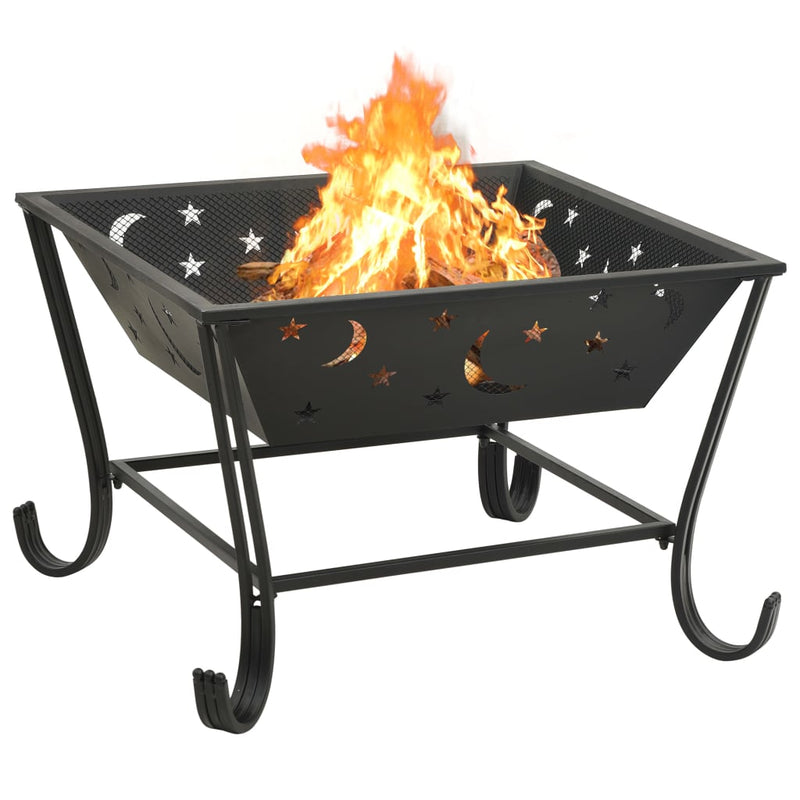 Dealsmate  Fire Pit with Poker 62 cm XXL Steel