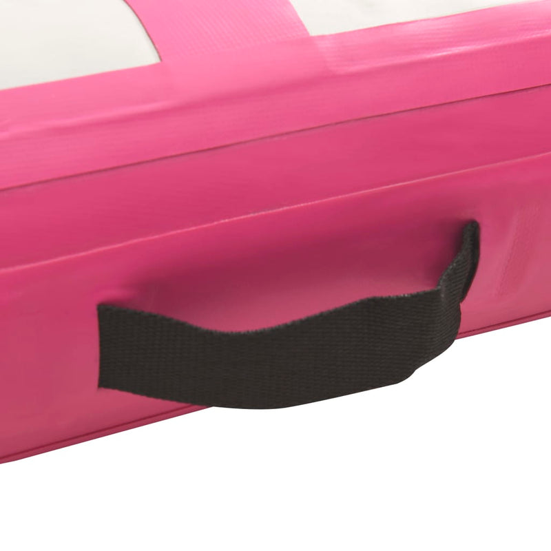Dealsmate  Inflatable Gymnastics Mat with Pump 300x100x15 cm PVC Pink