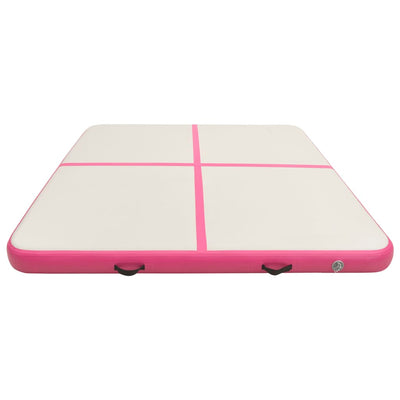 Dealsmate  Inflatable Gymnastics Mat with Pump 200x200x10 cm PVC Pink