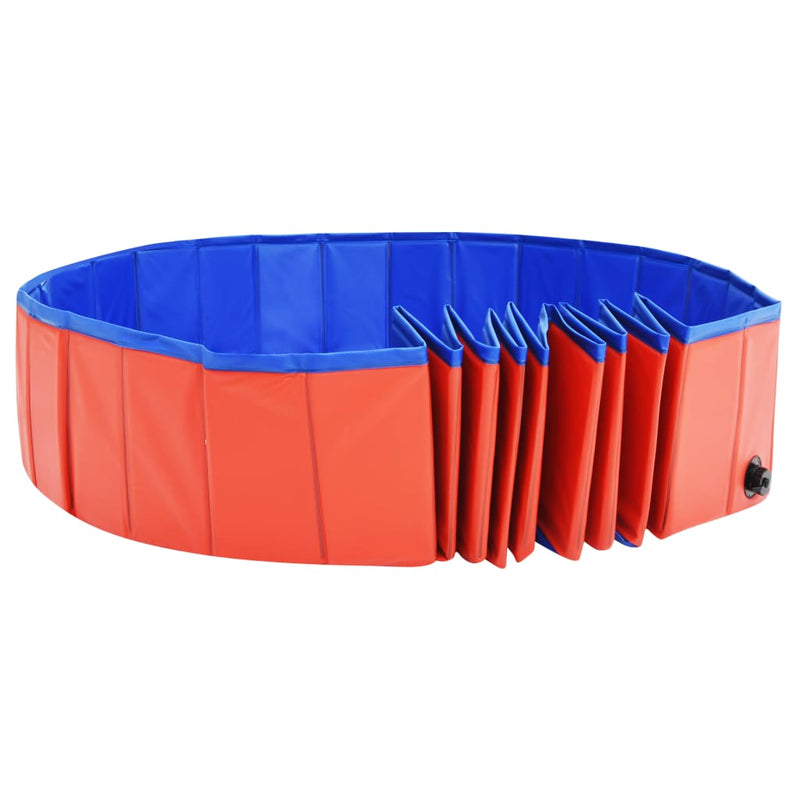 Dealsmate  Foldable Dog Swimming Pool Red 200x30 cm PVC