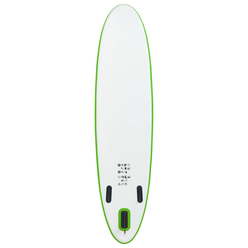 Dealsmate  Inflatable Stand Up Paddle Board Set Green and White