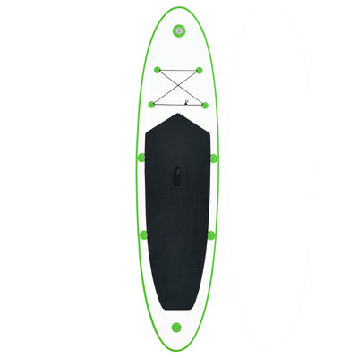 Dealsmate  Inflatable Stand Up Paddle Board Set Green and White