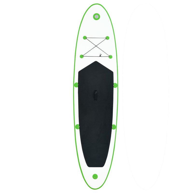 Dealsmate  Inflatable Stand Up Paddle Board Set Green and White
