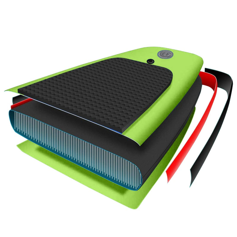 Dealsmate  Inflatable Stand Up Paddleboard Set 305x76x15 cm Green