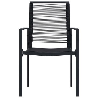 Dealsmate  Garden Chairs 2 pcs PVC Rattan Black