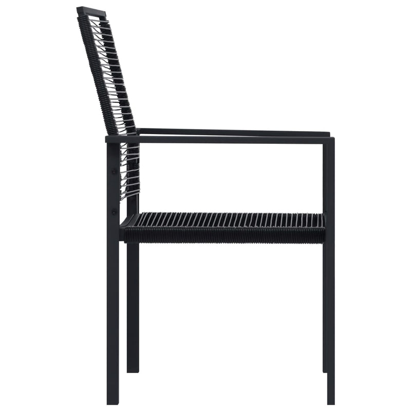 Dealsmate  Garden Chairs 2 pcs PVC Rattan Black