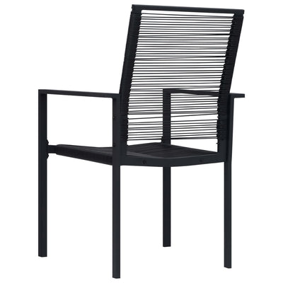 Dealsmate  Garden Chairs 4 pcs PVC Rattan Black
