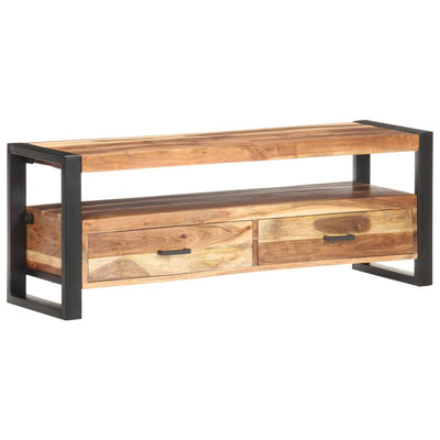 Dealsmate  TV Cabinet 120x35x45 cm Solid Wood with Honey Finish