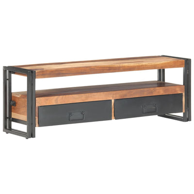 Dealsmate  TV Cabinet 120x30x40 cm Solid Wood with Sheesham Finish
