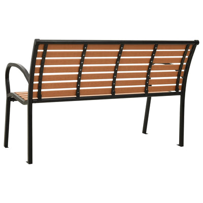 Dealsmate  Garden Bench 125 cm Steel and WPC Black and Brown
