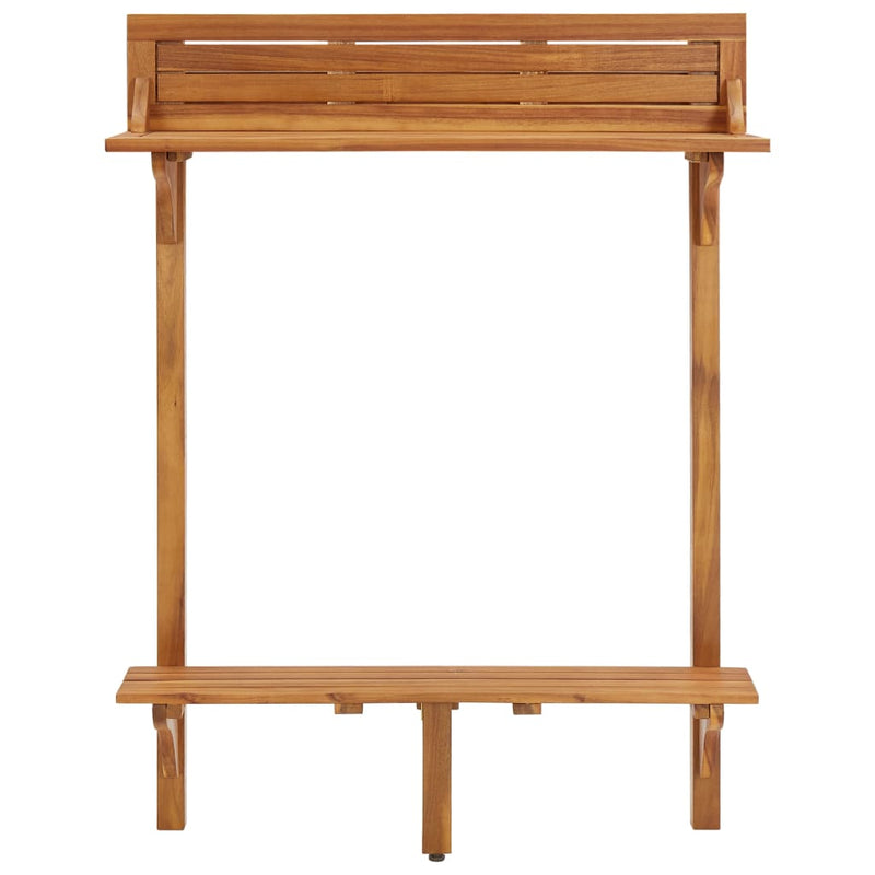 Dealsmate  Balcony Bar Table 90x37x122.5 cm Solid Acacia Wood