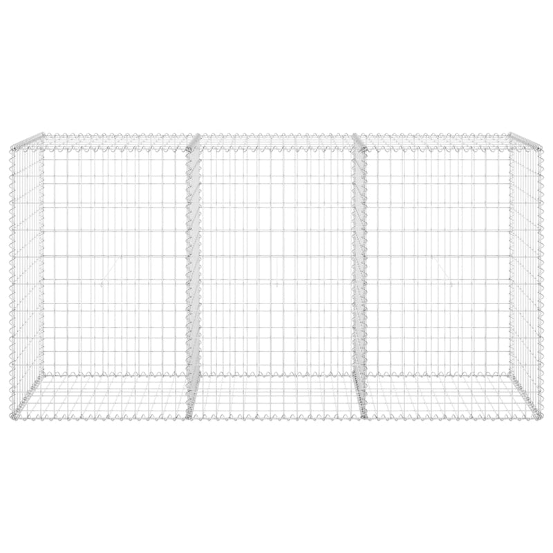 Dealsmate  Gabion Wall with Covers Galvanised Steel 200x60x100 cm